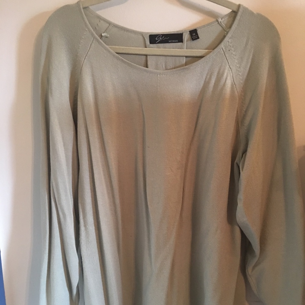 Long sleeve pleated back top